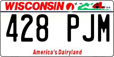 WI license plate 428PJM