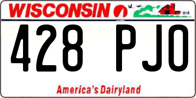 WI license plate 428PJO