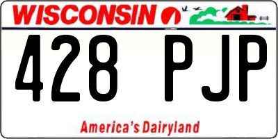 WI license plate 428PJP