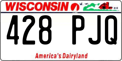 WI license plate 428PJQ