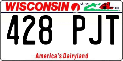 WI license plate 428PJT