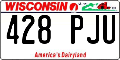 WI license plate 428PJU