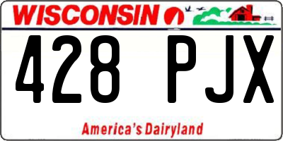 WI license plate 428PJX