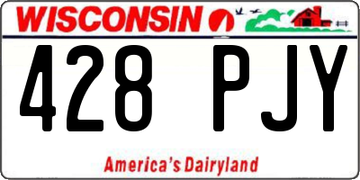 WI license plate 428PJY