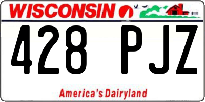 WI license plate 428PJZ