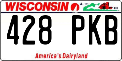 WI license plate 428PKB