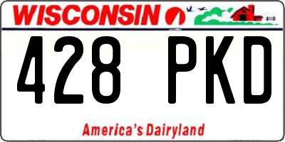 WI license plate 428PKD