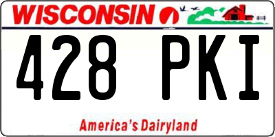 WI license plate 428PKI