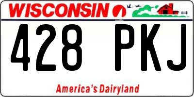 WI license plate 428PKJ
