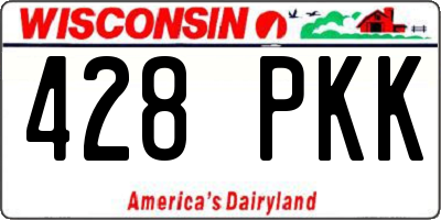 WI license plate 428PKK