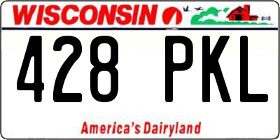 WI license plate 428PKL