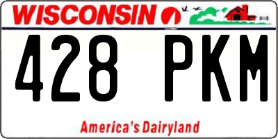 WI license plate 428PKM