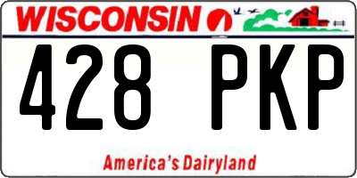 WI license plate 428PKP
