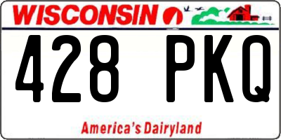WI license plate 428PKQ