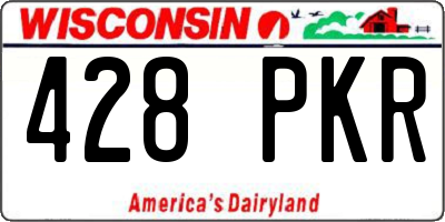 WI license plate 428PKR