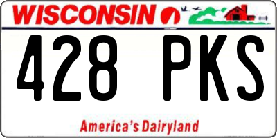 WI license plate 428PKS