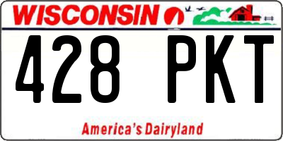 WI license plate 428PKT