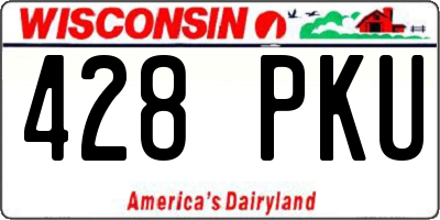 WI license plate 428PKU