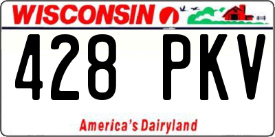 WI license plate 428PKV