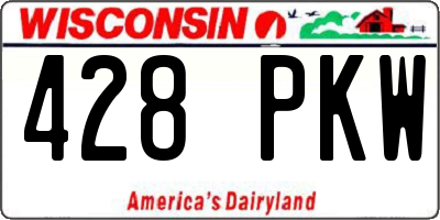 WI license plate 428PKW