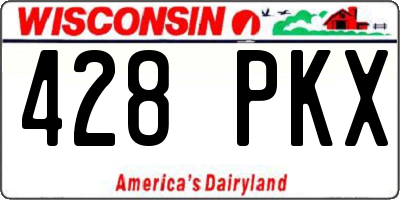 WI license plate 428PKX