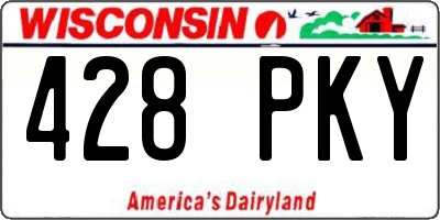 WI license plate 428PKY