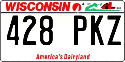 WI license plate 428PKZ