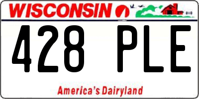 WI license plate 428PLE