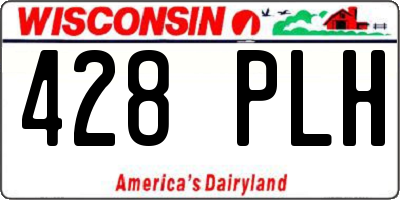 WI license plate 428PLH