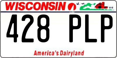 WI license plate 428PLP