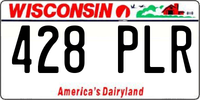 WI license plate 428PLR