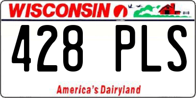 WI license plate 428PLS