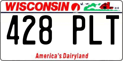 WI license plate 428PLT