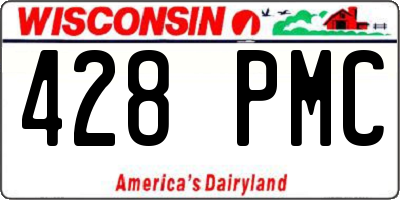 WI license plate 428PMC