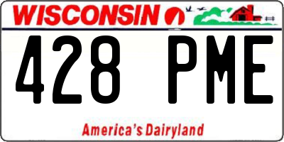 WI license plate 428PME