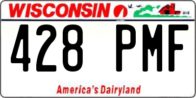 WI license plate 428PMF