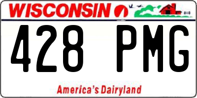 WI license plate 428PMG