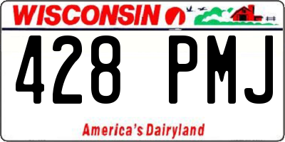 WI license plate 428PMJ