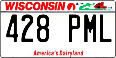 WI license plate 428PML