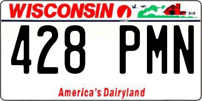 WI license plate 428PMN