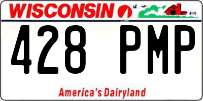 WI license plate 428PMP