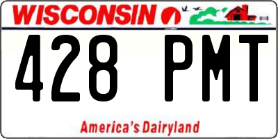 WI license plate 428PMT