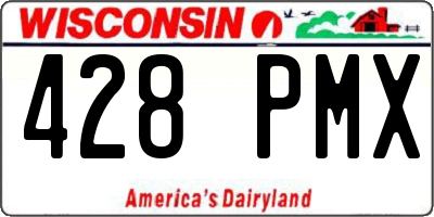 WI license plate 428PMX