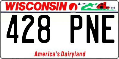 WI license plate 428PNE