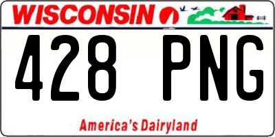 WI license plate 428PNG