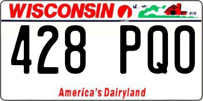 WI license plate 428PQO