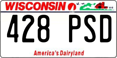 WI license plate 428PSD