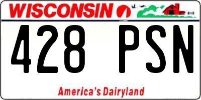 WI license plate 428PSN