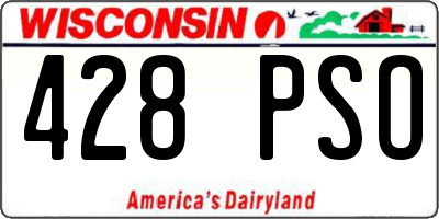 WI license plate 428PSO