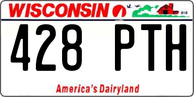 WI license plate 428PTH